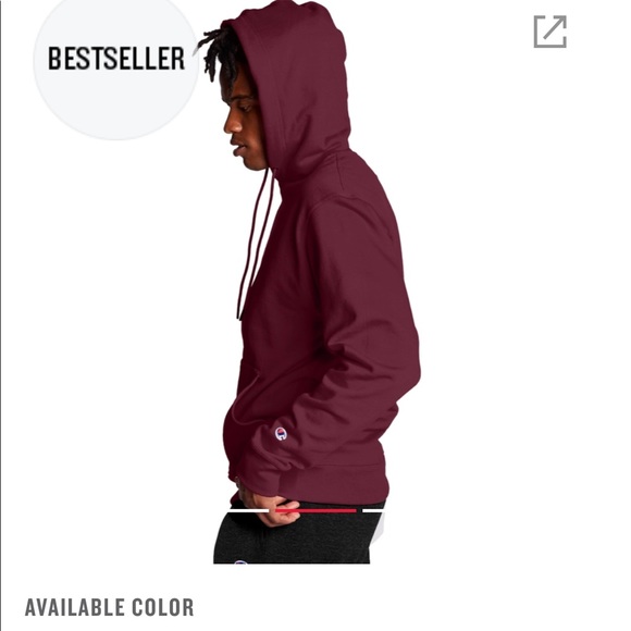 X-Large Burgundy Champion Hoodie - Picture 3 of 3